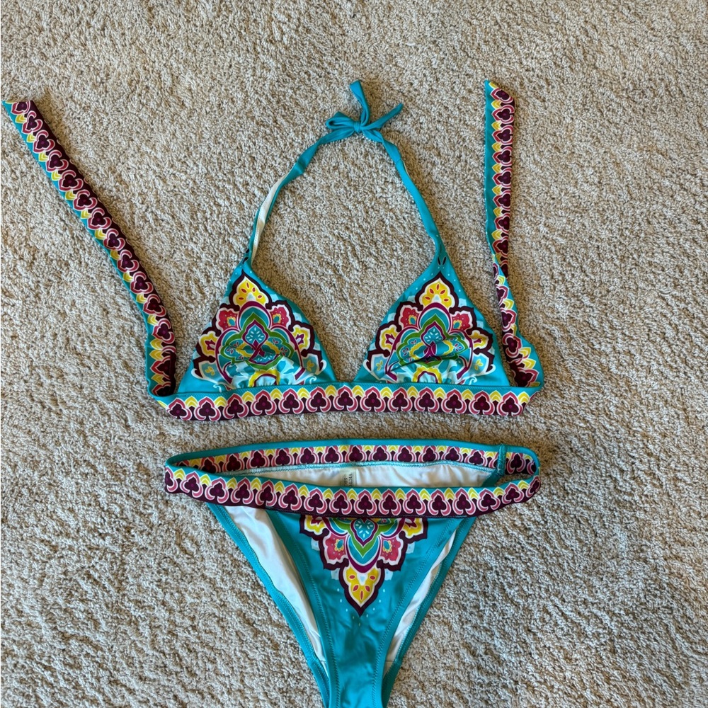 VS Victoria Secret Colorful boho Patterned Bikini Set